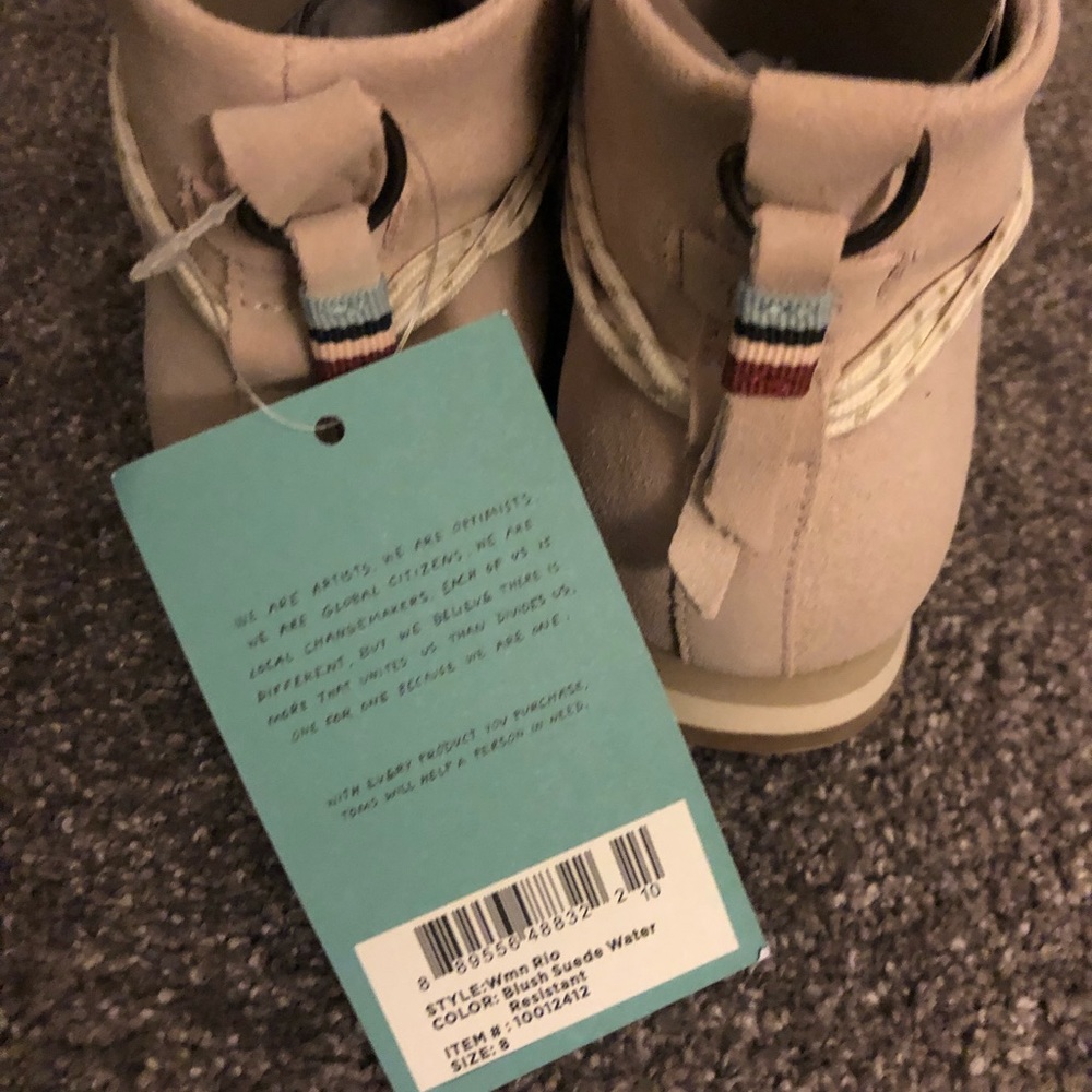 Toms Rio Blush Suede Water Resistant